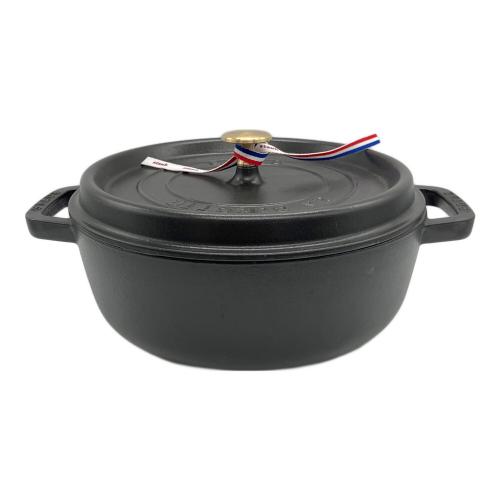 Staub (ストウブ) ピコ・ココット ラウンド シャロー 26cm ブラック