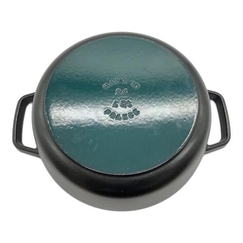 Staub (ストウブ) ピコ・ココット ラウンド シャロー 26cm ブラック