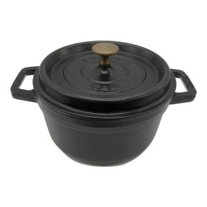 Staub (ストウブ) ピコ・ココット ラウンド 20cm ブラック 鋳鉄 両手鍋