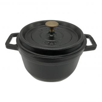 Staub (ストウブ) ピコ・ココット ラウンド 20cm ブラック 鋳鉄 両手鍋