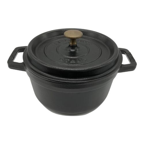 Staub (ストウブ) ピコ・ココット ラウンド 20cm ブラック 鋳鉄 両手鍋