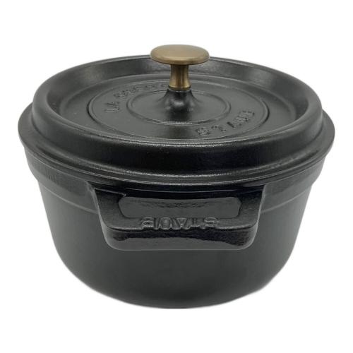 Staub (ストウブ) ピコ・ココット ラウンド 20cm ブラック 鋳鉄 両手鍋