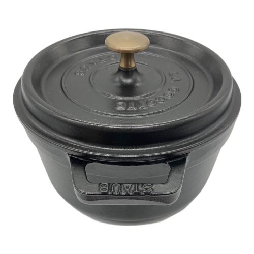 Staub (ストウブ) ピコ・ココット ラウンド 20cm ブラック 鋳鉄 両手鍋