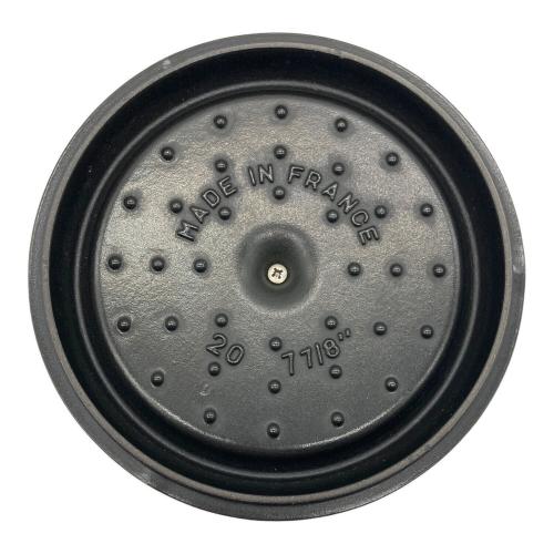 Staub (ストウブ) ピコ・ココット ラウンド 20cm ブラック 鋳鉄 両手鍋