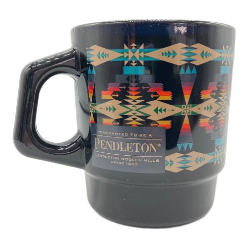 Fire King (ファイヤーキング) PENDLETON マグカップ ブラック 布付き