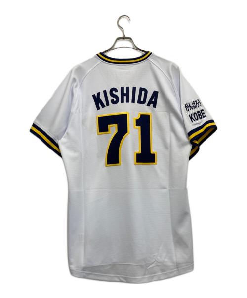 オリックス・バファローズ オリックスブルーウェーブ復刻ユニフォーム 岸田監督 #71 メンズ SIZE XO(XXL相当) ホワイト