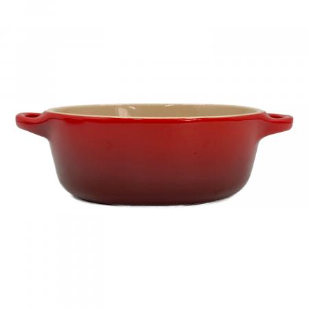 LE CREUSET (ルクルーゼ) 両手鍋 ココット・オーバル 17cm レッド