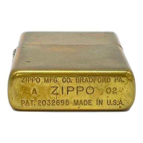 ZIPPO (ジッポ) オイルライター 2002年製 1月 ゴールドカラー