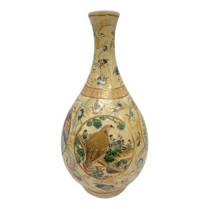 栄盛窯 龍山作 (エイサイガマ) 花瓶 薩摩焼