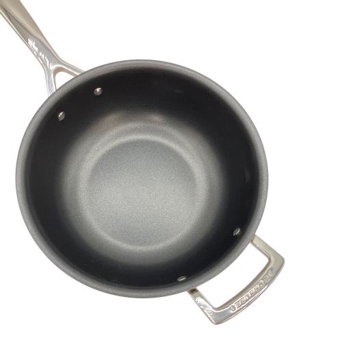 LE CREUSET (ルクルーゼ) シェフズパン ノンスティック ステンレス3層鍋 24cm 3.3L 片手鍋 シルバー
