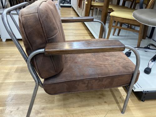 journal standard Furniture (ジャーナルスタンダードファニチャー) 1人掛けソファー ブラウン×シルバー LAVAL 1P SOFA