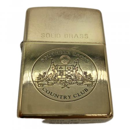 ZIPPO ジッポー オイルライター 香港 SOLID BRASS ZIPPO (ジッポ) オイルライター 1993 ゴールドカラー ソリッドブラス