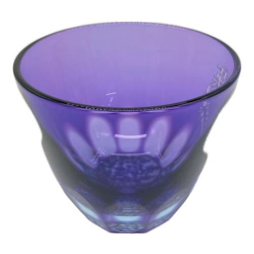 GLASS-LAB(グラス-ラボ) 江戸切子 ぐい呑み 藤ちょこ 砂切子