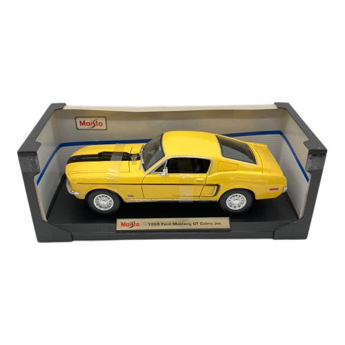 Maisto (マイスト) 1968 Ford Mustang GT Cobra Jet イエロー 1/18 スペシャルエディション ダイキャストカー