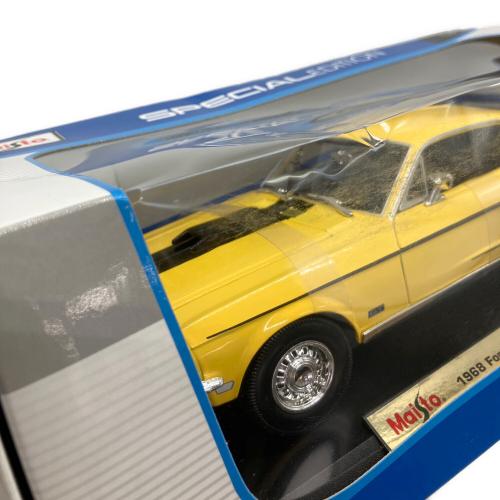 Maisto (マイスト) 1968 Ford Mustang GT Cobra Jet イエロー 1/18 スペシャルエディション ダイキャストカー