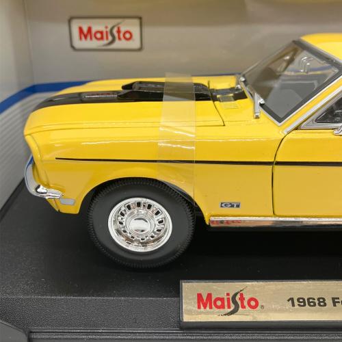 Maisto (マイスト) 1968 Ford Mustang GT Cobra Jet イエロー 1/18 スペシャルエディション ダイキャストカー