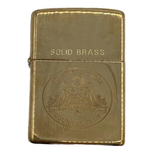 ZIPPO (ジッポ) オイルライター 1993年製 SOLID BRASS(真鍮無垢) サザンクロスカントリークラブ