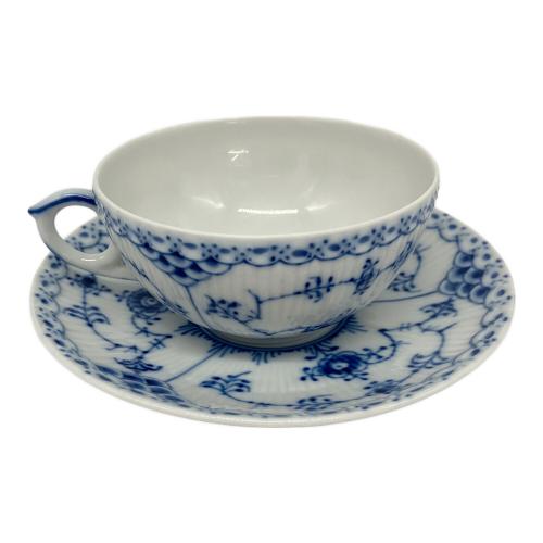 ROYAL COPENHAGEN (ロイヤル・コペンハーゲン) カップ＆ソーサー ブルーフルーテッド・ハーフレース