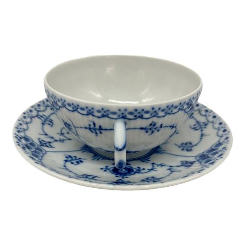 ROYAL COPENHAGEN (ロイヤル・コペンハーゲン) カップ＆ソーサー ブルーフルーテッド・ハーフレース