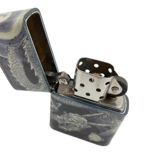 ZIPPO (ジッポ) オイルライター 四面つなぎ絵 龍 皮巻 特別手工芸品