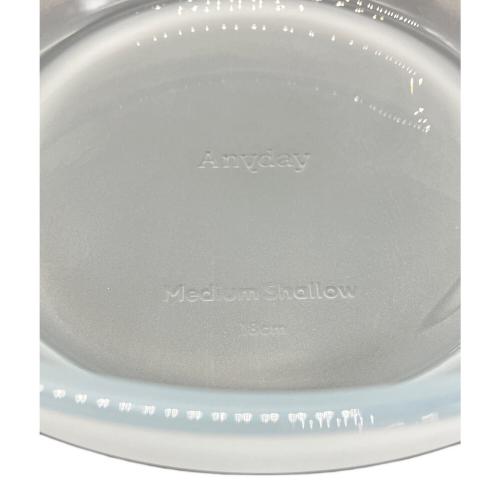 Anyday (エ二デイ) 耐熱ガラス保存容器セット (シースルー 16cm グリーン シースルー 18cm グリーン)