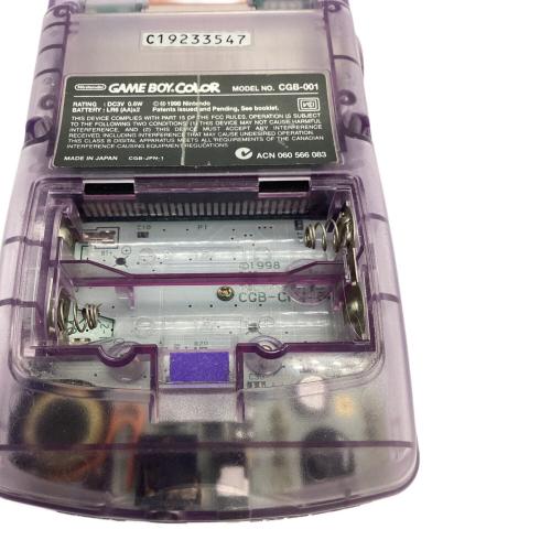 Nintendo (ニンテンドー) GAMEBOY COLOR クリアパープル CGB-001 動作確認済み -