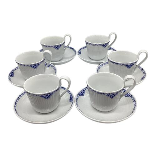 ROYAL COPENHAGEN (ロイヤル・コペンハーゲン) ハイハンドルカップ&ソーサー プリンセス 6Pセット