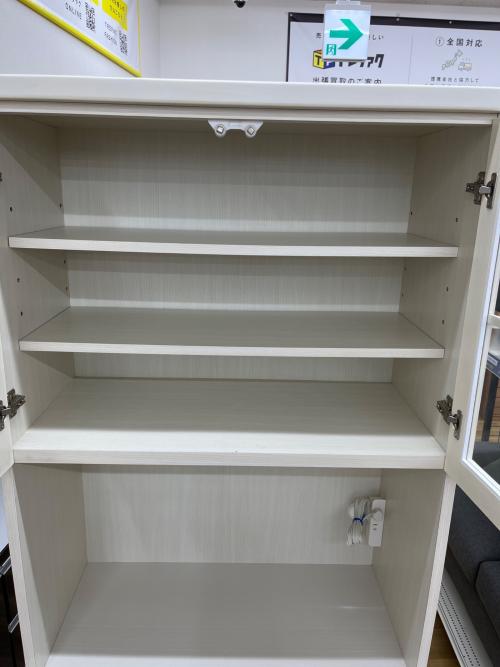 ニトリ キッチンボード アイボリー ミランダ 2枚扉 幅:約80㎝