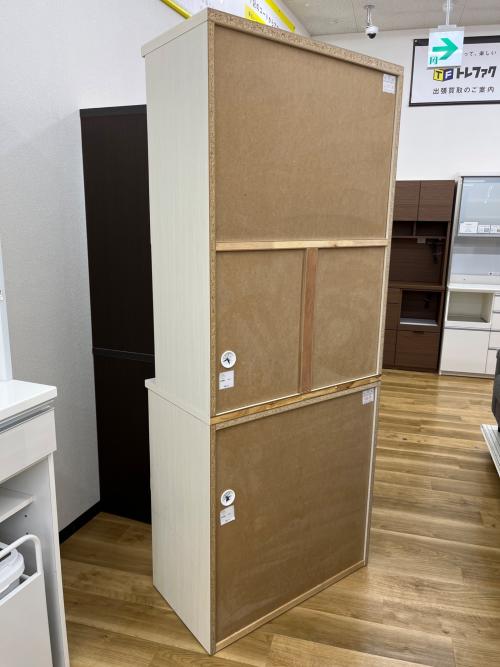 ニトリ キッチンボード アイボリー ミランダ 2枚扉 幅:約80