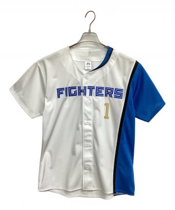 北海道日本ハムファイターズ (ホッカイドウニッポンハムファイターズ) レプリカユニフォーム ホワイト×ブルー サイズ:M