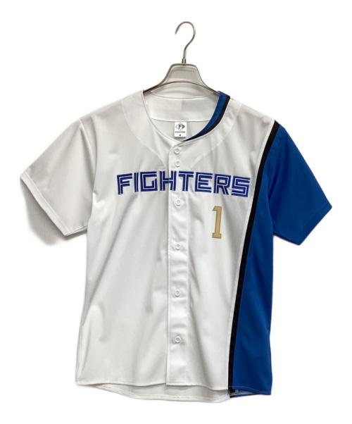 北海道日本ハムファイターズ (ホッカイドウニッポンハムファイターズ) レプリカユニフォーム ホワイト×ブルー サイズ:M
