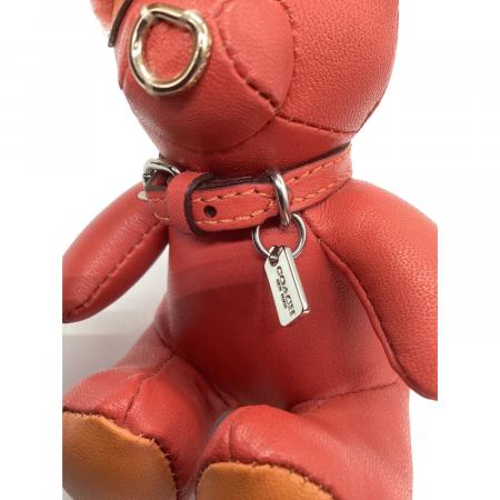 COACH (コーチ) ベアチャーム レッド×オレンジ ベア/キーフォブ スター