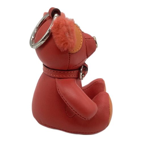 COACH (コーチ) ベアチャーム レッド×オレンジ ベア/キーフォブ スター レザー