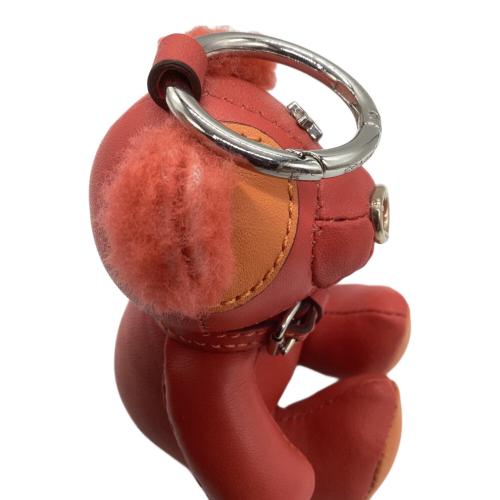 COACH (コーチ) ベアチャーム レッド×オレンジ ベア/キーフォブ スター レザー