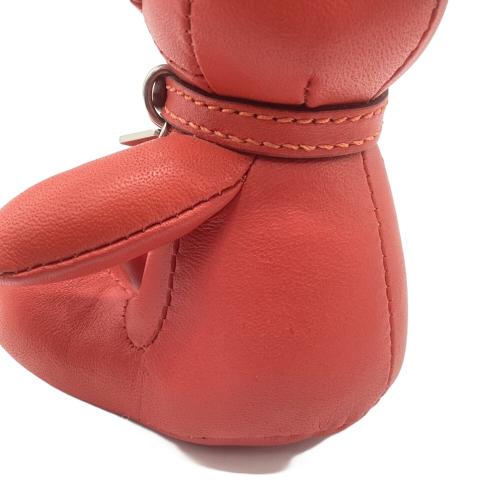 COACH (コーチ) ベアチャーム レッド×オレンジ ベア/キーフォブ スター レザー