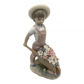 LLADRO (リヤドロ) 陶器 花車 Wheelbarrow With Flowers