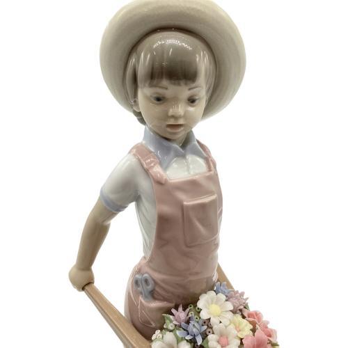 LLADRO (リヤドロ) 陶器 花車 Wheelbarrow With Flowers