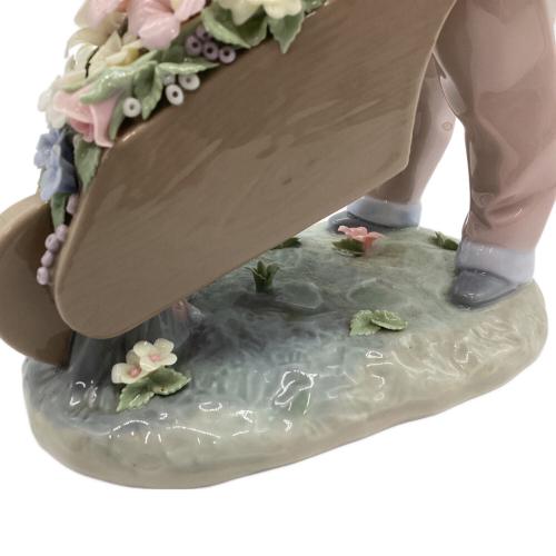 LLADRO (リヤドロ) 陶器 花車 Wheelbarrow With Flowers