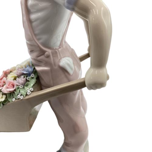LLADRO (リヤドロ) 陶器 花車 Wheelbarrow With Flowers