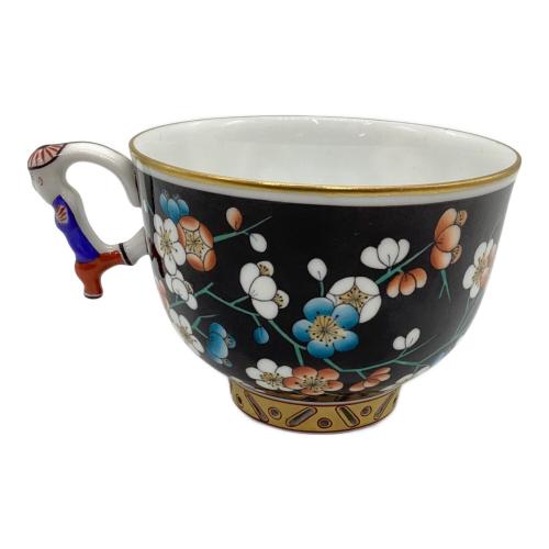 Herend (ヘレンド) カップ&ソーサー Prunier famille noir colore 黒地紅梅