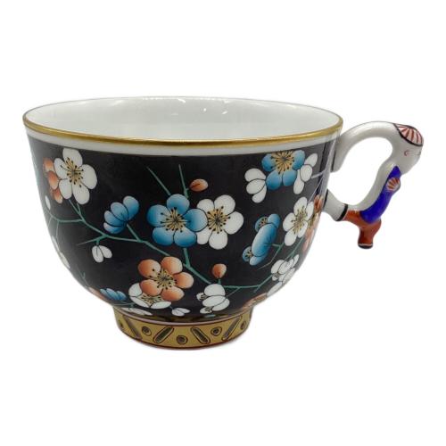 Herend (ヘレンド) カップ&ソーサー Prunier famille noir colore 黒地紅梅