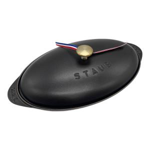 Staub (ストウブ) シャロー オーバルホットプレート 31cm ブラック