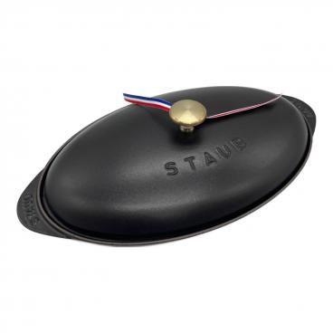 Staub (ストウブ) オーバルスタッカブルディッシュ 24㎝ ブラック