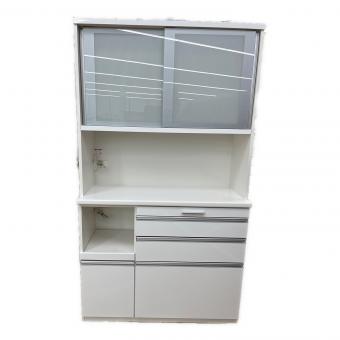 松田家具 (マツダカグ) レンジ台 幅:約120㎝ ホワイト ブランカ
