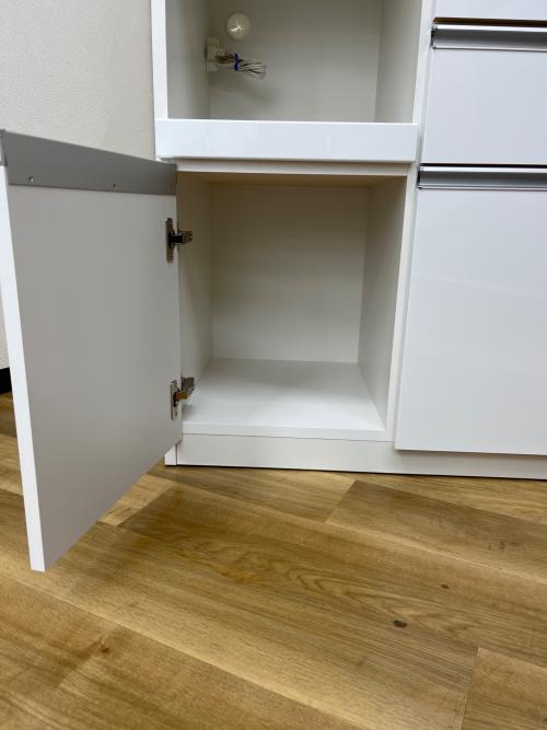松田家具 (マツダカグ) レンジ台 幅:約120㎝ ホワイト ブランカ