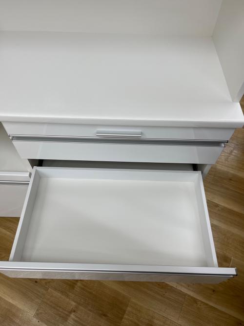 松田家具 (マツダカグ) レンジ台 幅:約120㎝ ホワイト ブランカ