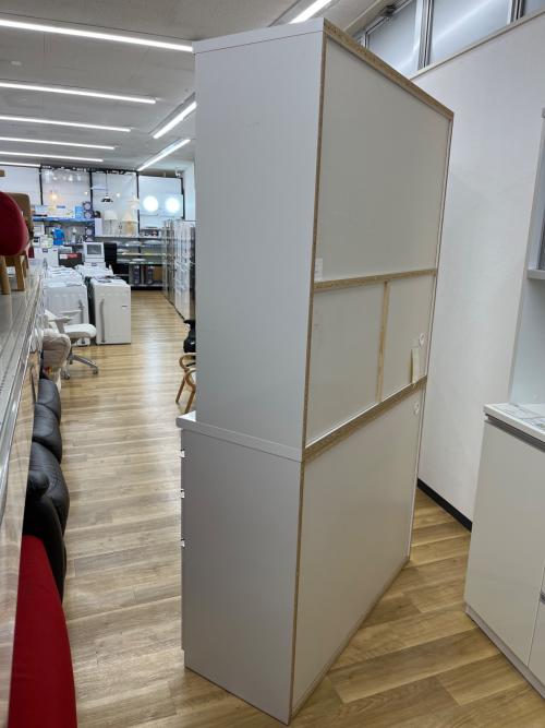 松田家具 (マツダカグ) レンジ台 幅:約120㎝ ホワイト ブランカ