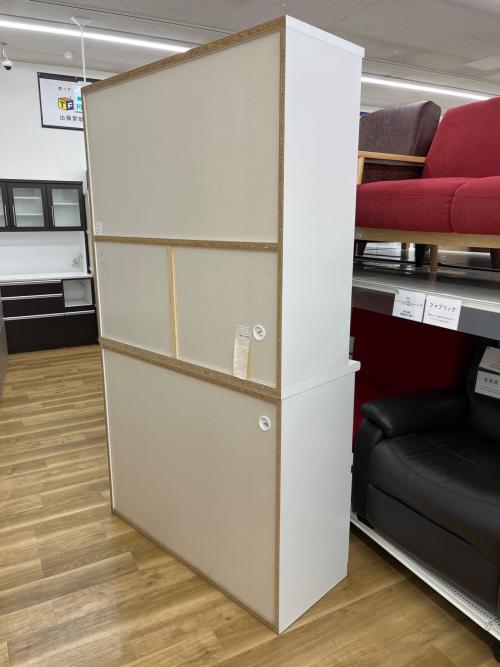 松田家具 (マツダカグ) レンジ台 幅:約120㎝ ホワイト ブランカ