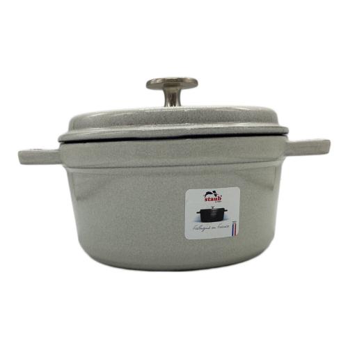 Staub (ストウブ) 鍋 グレー ピコ・ココット ラウンド16cm