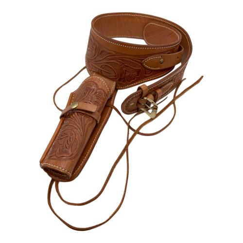 レザーガンベルト ブラウン